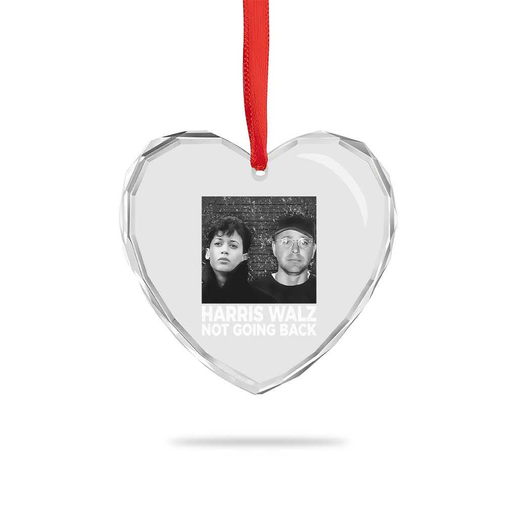 Harris Walz Heart Crystal Glass Ornament Vintage We Are Not Going Back