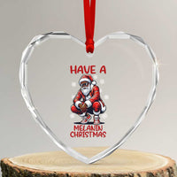 Have A Melanin Christmas Heart Crystal Glass Ornament Black Pride Xmas Gift - Wonder Print Shop