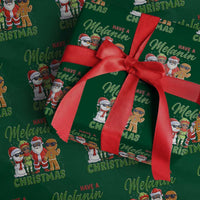 Have A Melanin Christmas Wrapping Paper Roll Black Family African American Xmas Gift - Wonder Print Shop