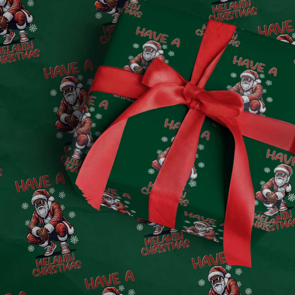 Have A Melanin Christmas Wrapping Paper Roll Black Pride Xmas Gift - Wonder Print Shop