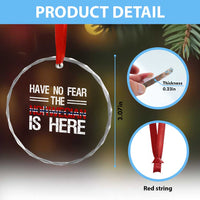 Have No Fear The Norwegian is Here Crystal Glass Ornament Funny Norway Herriatge Gift