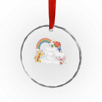 Have The Day You Voted For Crystal Glass Ornament Retro Rainbow - Wonder Print Shop