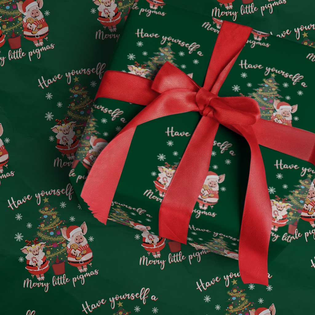 Have Yourself A Merry Little Pigmas Wrapping Paper Roll Christmas Pig Lover Farm Life - Wonder Print Shop