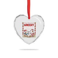 Have Yourself A Wheeky Little Christmas Heart Crystal Glass Ornament Funny Guinea Pig Lover - Wonder Print Shop