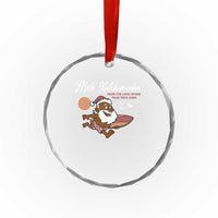 Hawaii Crystal Glass Ornament Beach Holiday Xmas Palm Tree Slay Santa TS10