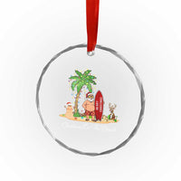 Hawaii Crystal Glass Ornament Christmas On The Beach Holiday Xmas Palm Tree TS10