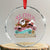 Hawaii Crystal Glass Ornament Retro African American Surfing Santa With Tattoos Aloha Christmas - Wonder Print Shop