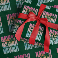 Hawaii Summer Vacation Wrapping Paper Roll Vintage Tropical Beach Graphic
