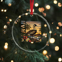 Hawaii Tropical Bird Crystal Glass Ornament Summer Island Vacation Gift