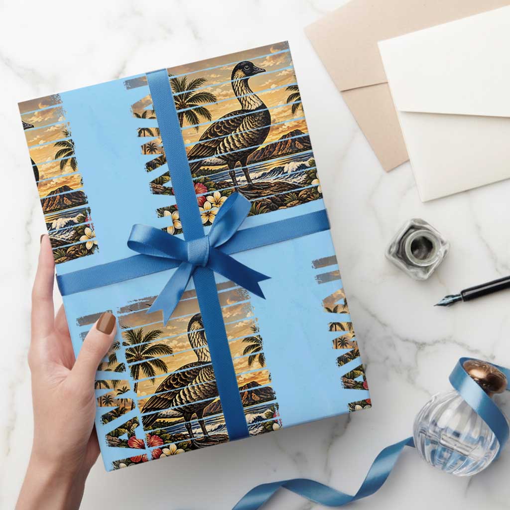 Hawaii Tropical Bird Wrapping Paper Roll Summer Island Vacation Gift