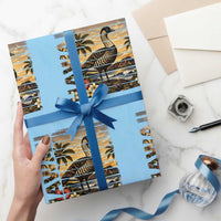 Hawaii Tropical Bird Wrapping Paper Roll Summer Island Vacation Gift