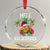 Hawaii Xmas Crystal Glass Ornament Mele Kalikimaka Hawaiian Pineapple Xmas Lights Santa Hat - Wonder Print Shop