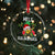 Hawaii Xmas Crystal Glass Ornament Mele Kalikimaka Hawaiian Pineapple Xmas Lights Santa Hat - Wonder Print Shop