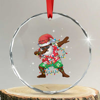 Hawaiian Crystal Glass Ornament Afro African Dabbing Santa Xmas Dab Girls Boys Kids - Wonder Print Shop