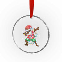 Hawaiian Crystal Glass Ornament Afro African Dabbing Santa Xmas Dab Girls Boys Kids - Wonder Print Shop