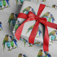 Hawaiian Parrots Drinking Margaritas Wrapping Paper Roll Beach Vacation Gift