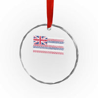 Hawaiian Tribal Flag State of Hawaii Crystal Glass Ornament