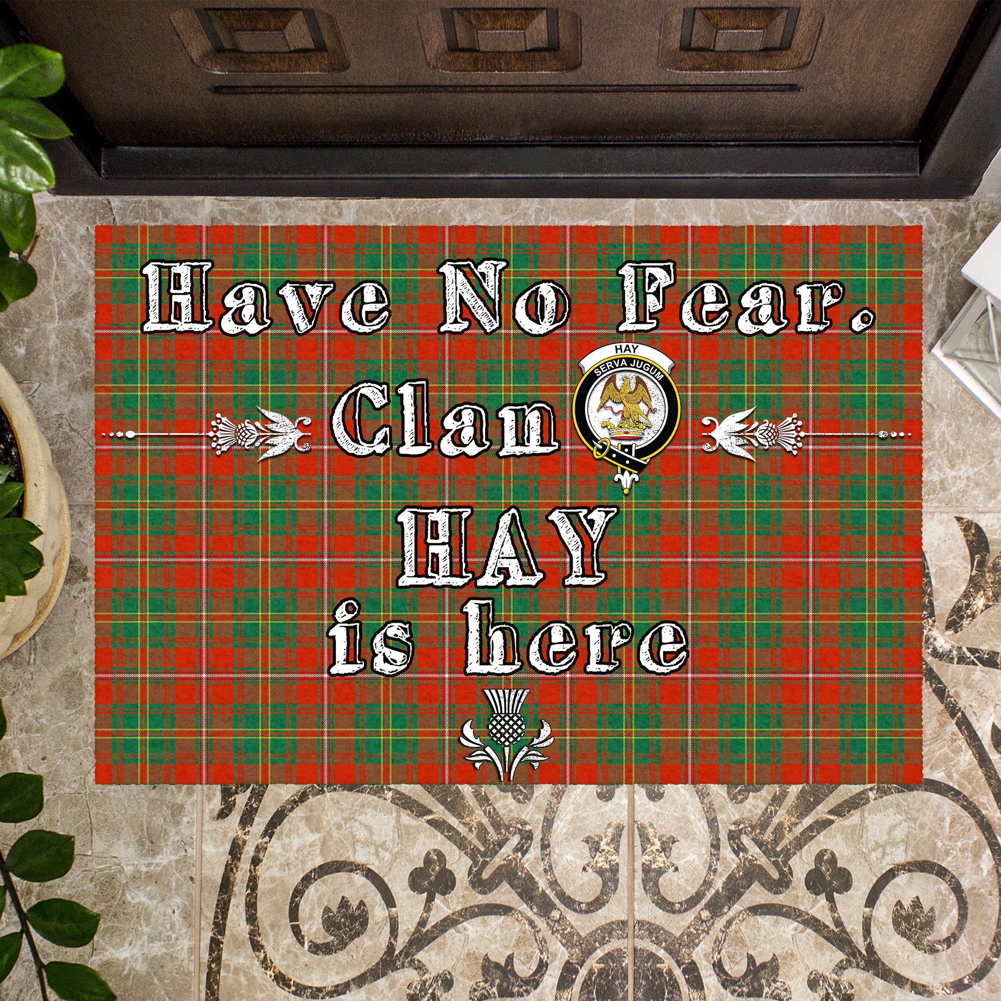 hay-ancient-clan-tartan-door-mat-family-crest-have-no-fear-tartan-door-mat