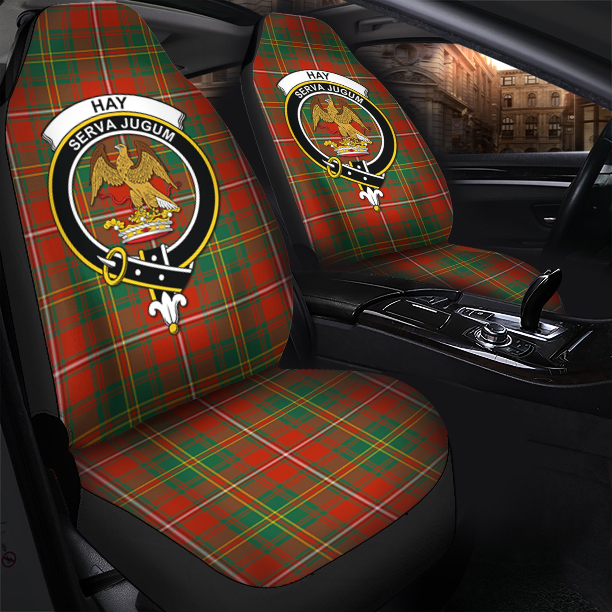 Hay Ancient Clan Tartan Car Seat Cover, Family Crest Tartan Seat Cover TS23
