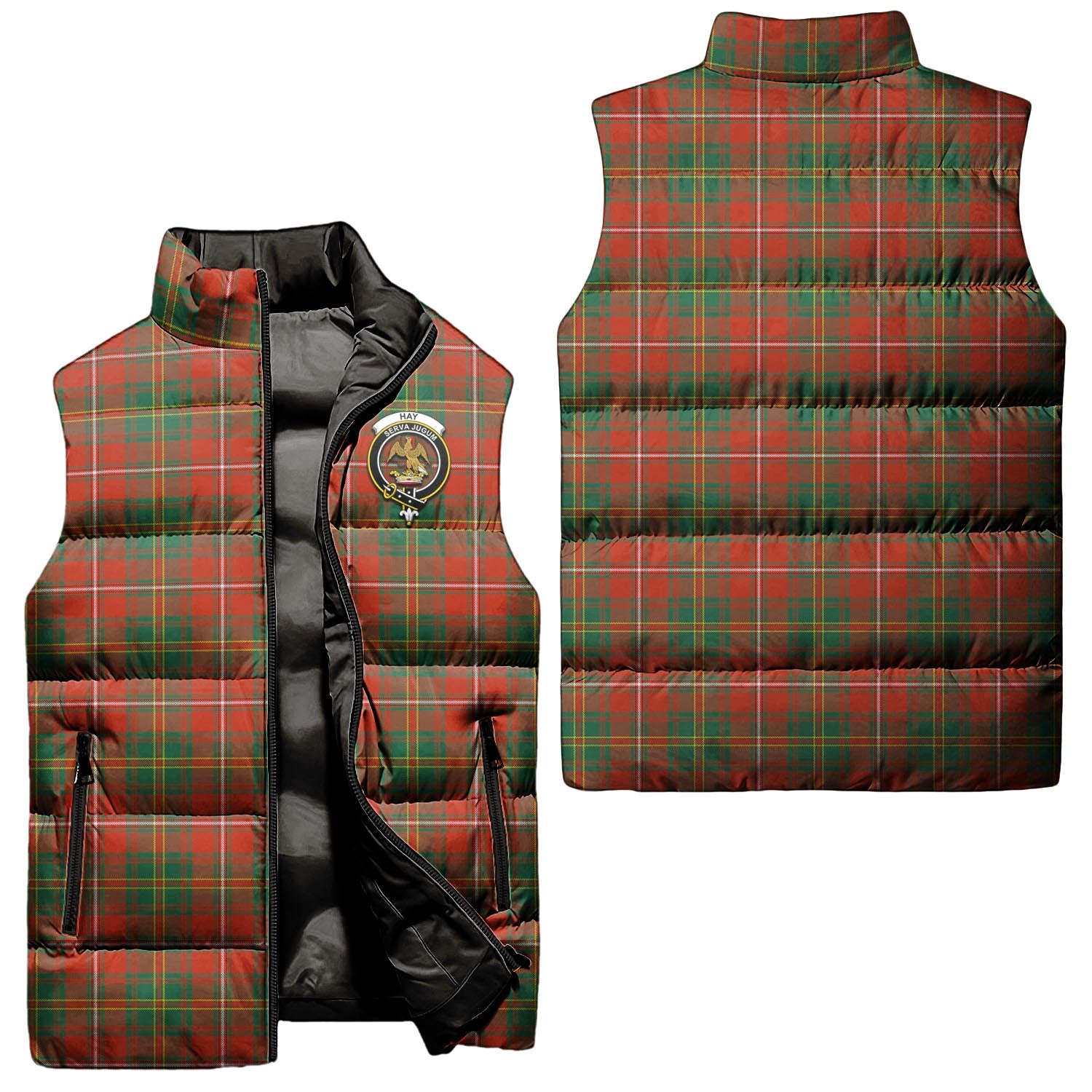 hay-ancient-clan-puffer-vest-family-crest-plaid-sleeveless-down-jacket