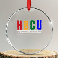 HBCU A History of Black Excellence Crystal Glass Ornament College Pride Statement Celebrating African American Achievement