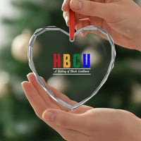 HBCU A History of Black Excellence Heart Crystal Glass Ornament College Pride Statement Celebrating African American Achievement