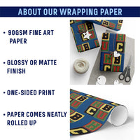 HBCU Block Letter Pride Graphic Wrapping Paper Roll College Support Statement Black Excellence