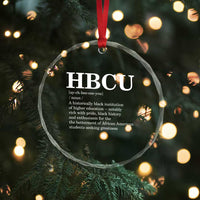 HBCU Definition Crystal Glass Ornament Historically Black College Pride Celebrating Education and Black History