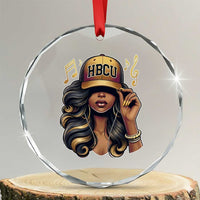 HBCU Queen Vibes Crystal Glass Ornament Melanin Music College Pride for Black Excellence Supporters