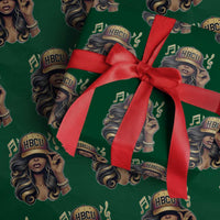 HBCU Queen Vibes Wrapping Paper Roll Melanin Music College Pride for Black Excellence Supporters