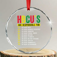 HBCUs Are Responsible For Black Excellence Crystal Glass Ornament Powerful Education Impact Statistics Pride