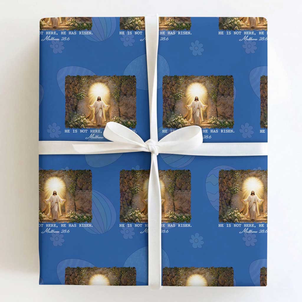 He Is Not Here He Has Risen Wrapping Paper Roll Easter Christian Jesus