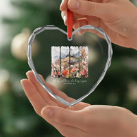 He Is Not Here He Has Risen Heart Crystal Glass Ornament Christian Easter Religious Bible Verse - Wonder Print Shop