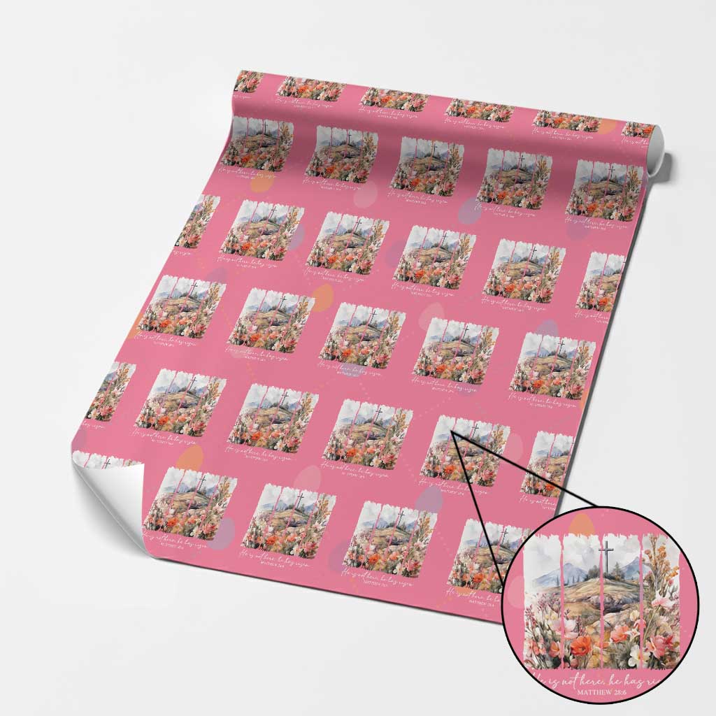 He Is Not Here He Has Risen Wrapping Paper Roll Christian Easter Religious Bible Verse