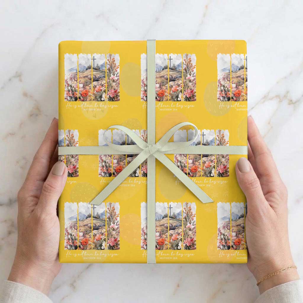He Is Not Here He Has Risen Wrapping Paper Roll Christian Easter Religious Bible Verse