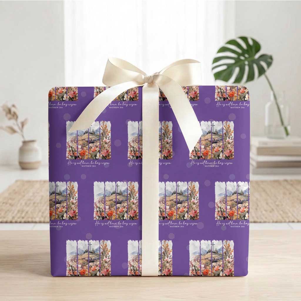 He Is Not Here He Has Risen Wrapping Paper Roll Christian Easter Religious Bible Verse