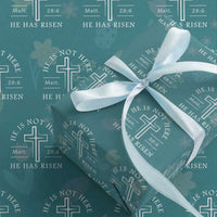 He Is Not Here He Has Risen Wrapping Paper Roll Jesus Christ Easter Cross Christian Matt 28:6