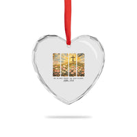 He Is Not Here He Is Risen Heart Crystal Glass Ornament Christian Easter Bible Verse