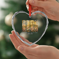 He Is Not Here He Is Risen Heart Crystal Glass Ornament Christian Easter Bible Verse