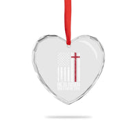 He Is Rise Heart Crystal Glass Ornament Christian American Flag Easter Bible Verse
