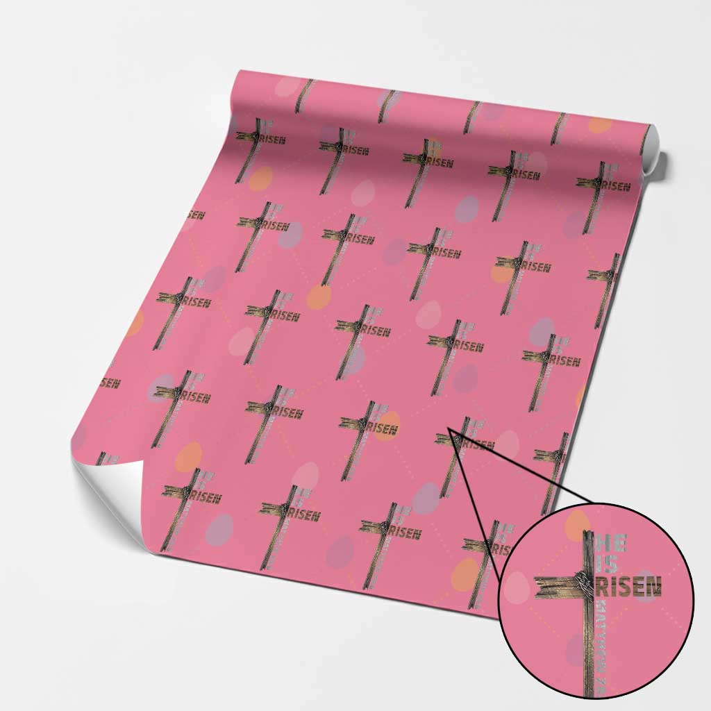He is Risen Christian Wrapping Paper Roll Easter Cross Jesus Christian