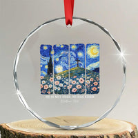 He is Risen Crystal Glass Ornament Christian Easter Starry Night Van Gogh