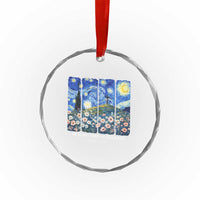 He is Risen Crystal Glass Ornament Christian Easter Starry Night Van Gogh