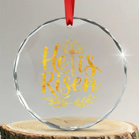 He Is Risen Crystal Glass Ornament Jesus Easter Religious Christians - Wonder Print Shop