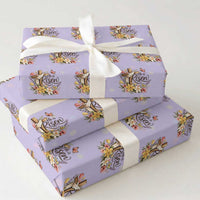 He Is Risen Floral Cross Christian Easter Wrapping Paper Roll Spring Flowers Butterfly Faith Inspirational Gift