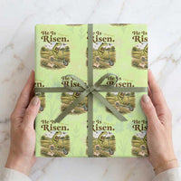 He Is Risen Hop On Wrapping Paper Roll Christian Easter Frog
