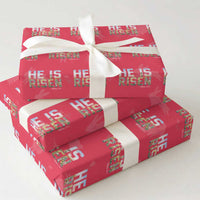 He Is Risen Matthew 28:6 Floral Christian Easter Wrapping Paper Roll Spring Flowers Cross Landscape Faith Inspirational Gift