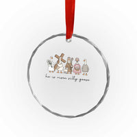 He Is Risen Silly Goose Crystal Glass Ornament Funny Christian Easter