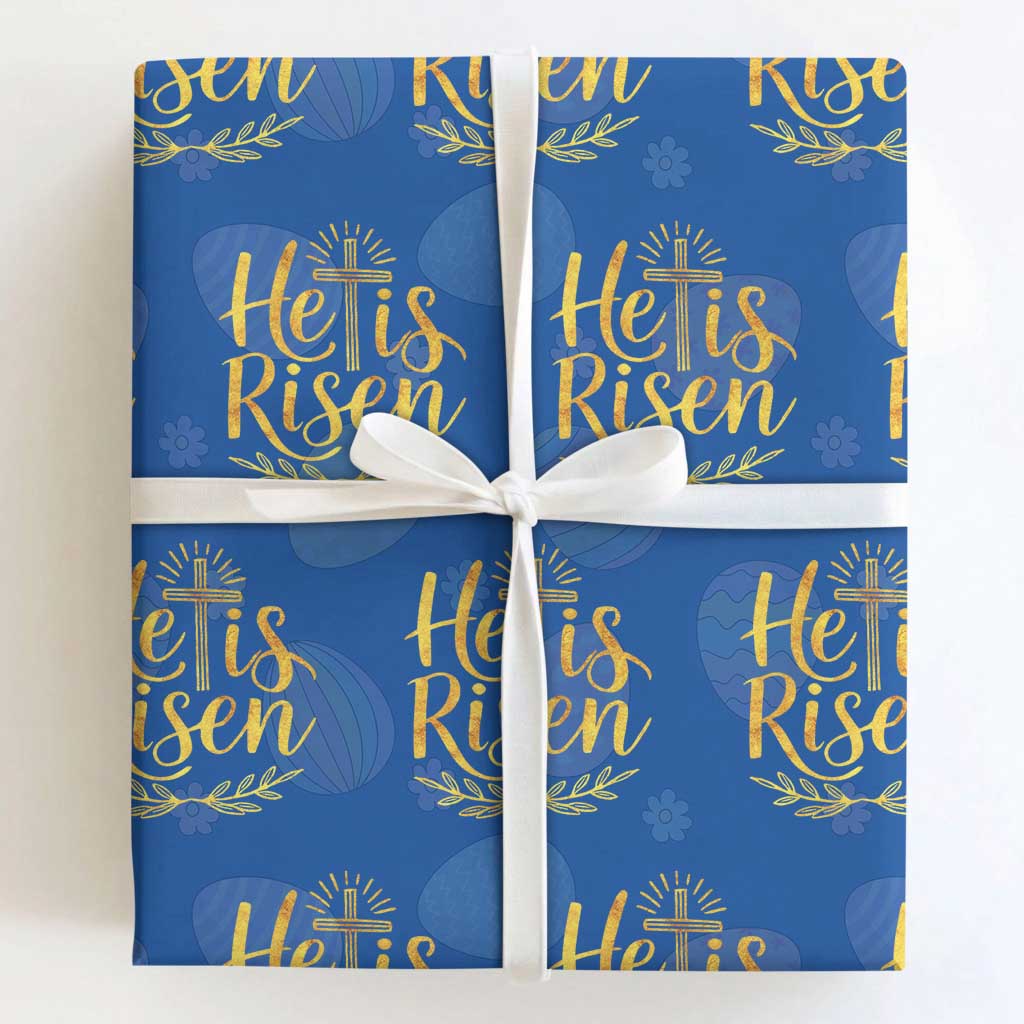 He Is Risen Wrapping Paper Roll Jesus Easter Religious Christians