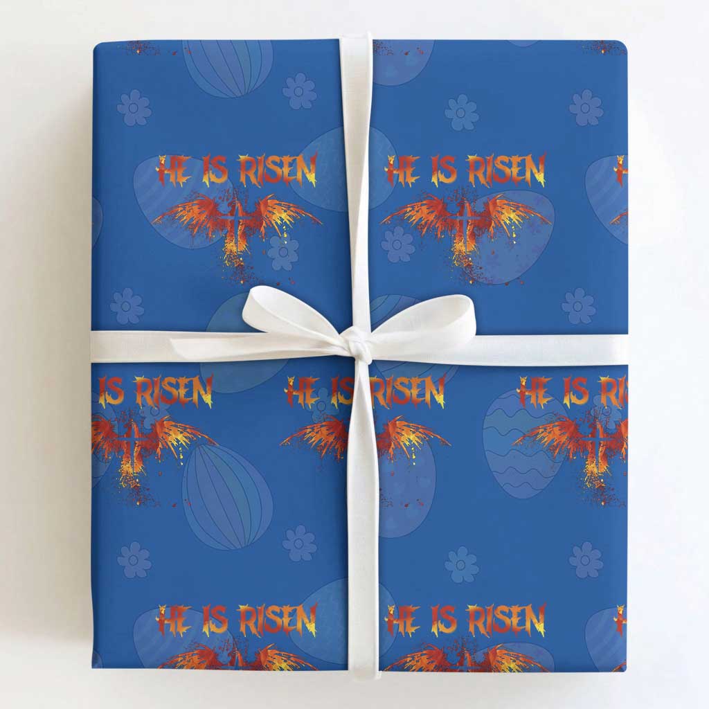 He Is Risen Wrapping Paper Roll Phoenix Christian Jesus Resurrection Cross